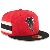 Men's Atlanta Falcons New Era Red/Black 2018 NFL Sideline Home Historic 59FIFTY Fitted Hat 3058383